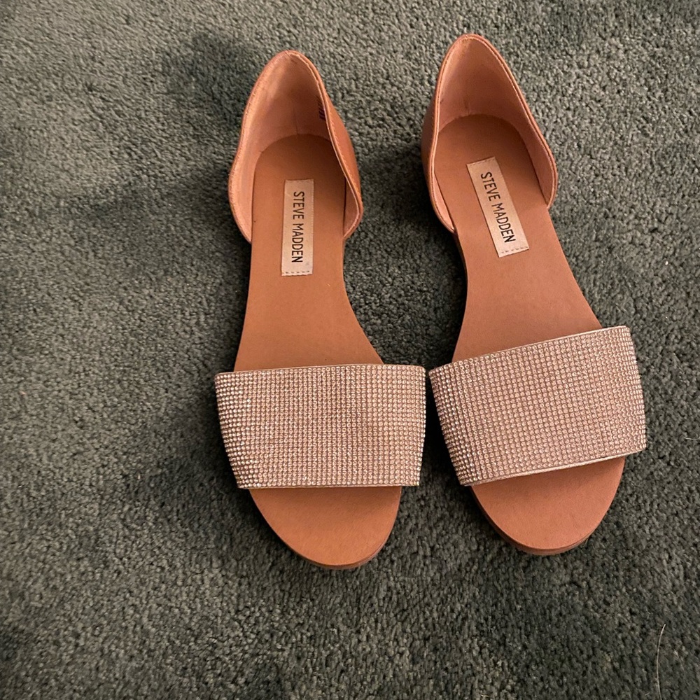 Steve Madden Rhinestone Flats- size 6.5, great condition